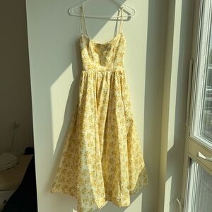 House of CB Buttercup Vintage Floral Print Cotton Corset Sundress XS cup A-C